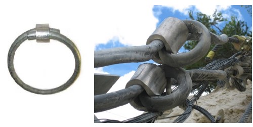 Fig. 16. Elemento de freno anular en la posicin inicial (izquierda) y despus de la carga (derecha) [28]