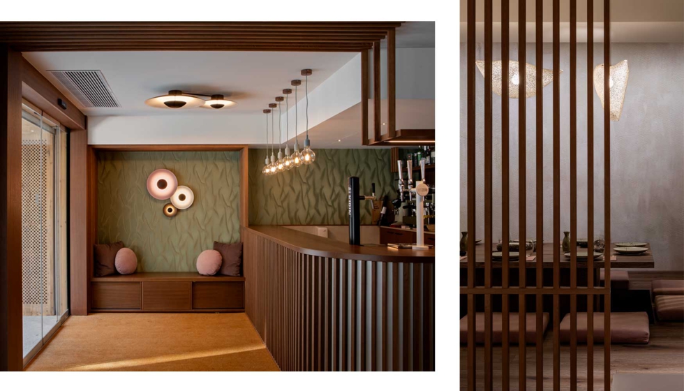 Detalle del proyecto de iluminacin del restaurante Ginza41 de Andorra la Vella. Fotos: lvaro Valdecantos