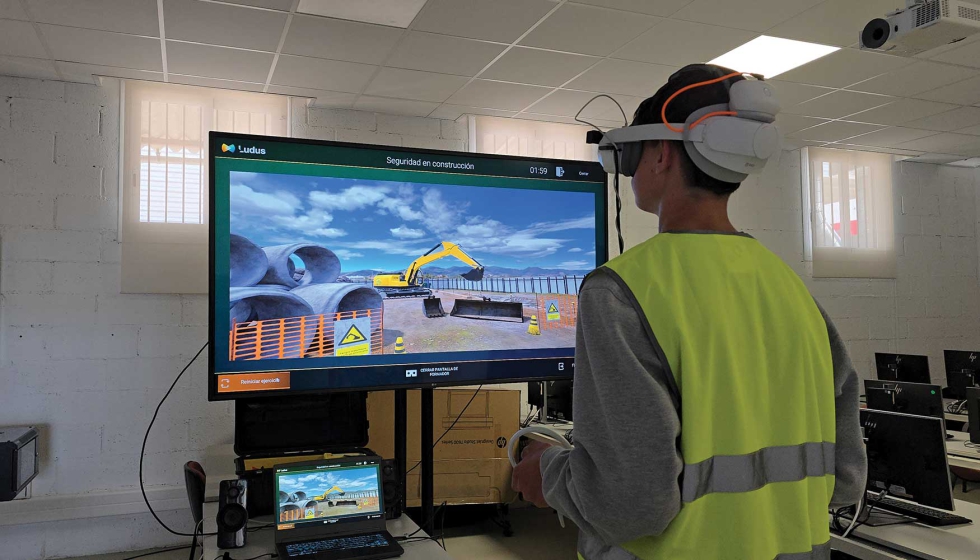 Uno de los cursos de formaci�n en maquinaria de construcci�n mediante simulador impartido por la Fundaci�n Laboral de la Construcci�n...