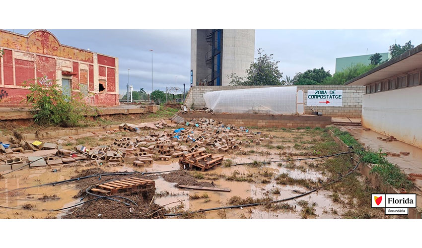 Imagen del huerto del instituo de educación secundaria Florida, en Catarroja, tras el paso de la dana Imagen del huerto del instituo de educación secundaria Florida, en Catarroja, tras el paso de la dana