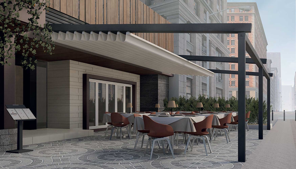 La modularidad del producto la hace perfecta para grandes terrazas HORECA