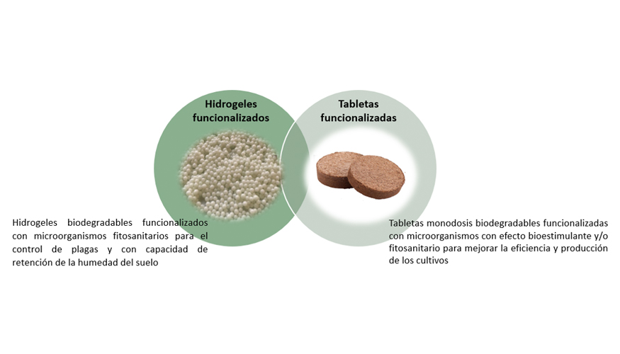 Figura 1. Productos de plasticultura desarrollados en BIOENCAPSULACI 2