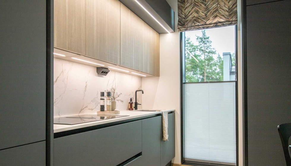 Os estores interiores Lumon so fabricados com 84% de materiais reciclados