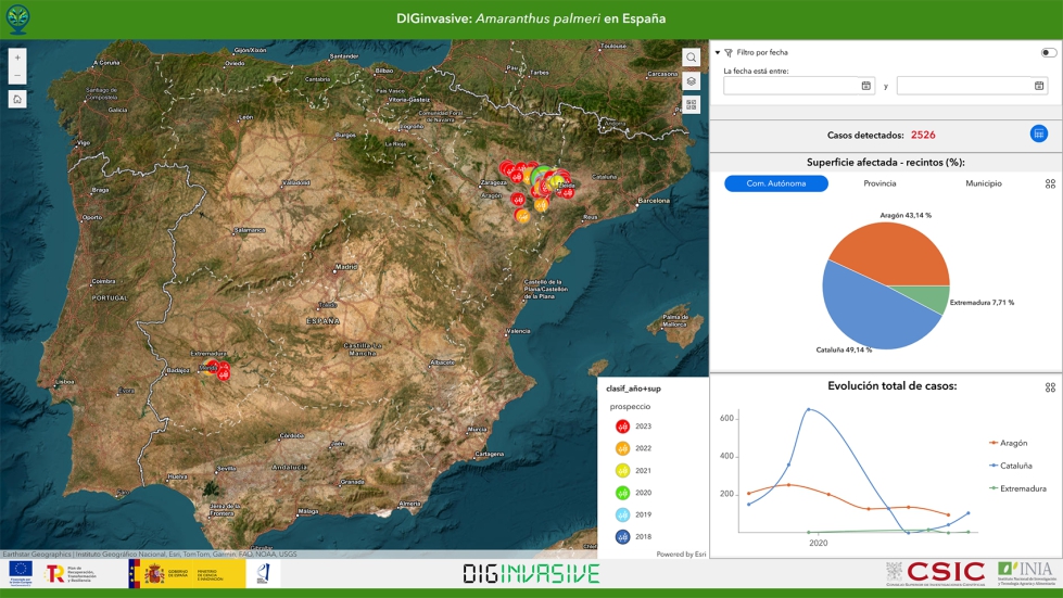 Figura 3. Visor web interactivo de DIGinvasive