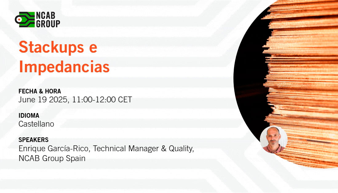 El webinar organizado por NCAB Group tiene el objetivo de profundizar en el diseño y la fabricación de stackups e impedancias... El webinar organizado por NCAB Group tiene el objetivo de profundizar en el diseño y la fabricación de stackups e impedancias...