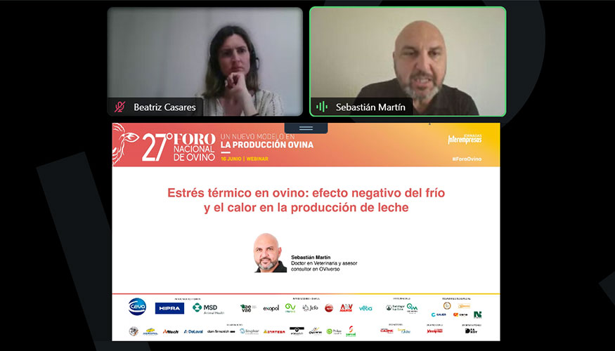 Beatriz Casares (Interovic) y Sebasti�n Mart�n (OVIverso), en el turno de preguntas de los asistentes