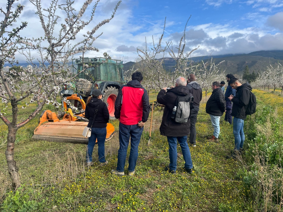 Jornada de campo sobre cubiertas vegetales en cultivos le�osos del programa formativo del MAPA y la AEAC.SV (Bolea-Huesca). Foto: AGRACON...
