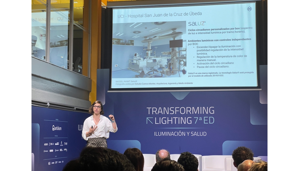 Raquel Quevedo, directora de Estrategia de Prescripcin en Normagrup, quien abord de forma exhaustiva la importancia de una iluminacin saludable...