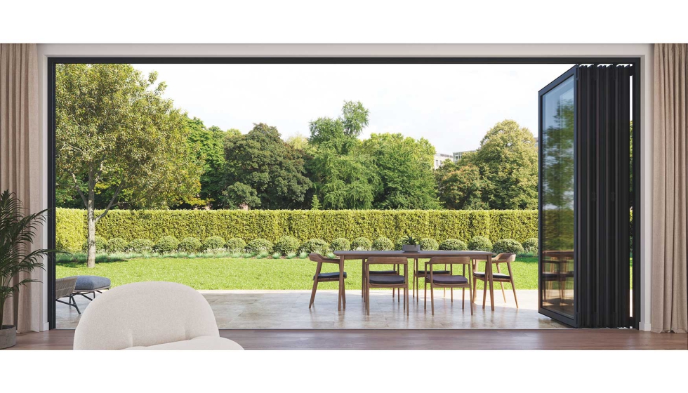 Puerta replegable minimalista BRS-82. � Exlabesa Building Systems, S.A.U.