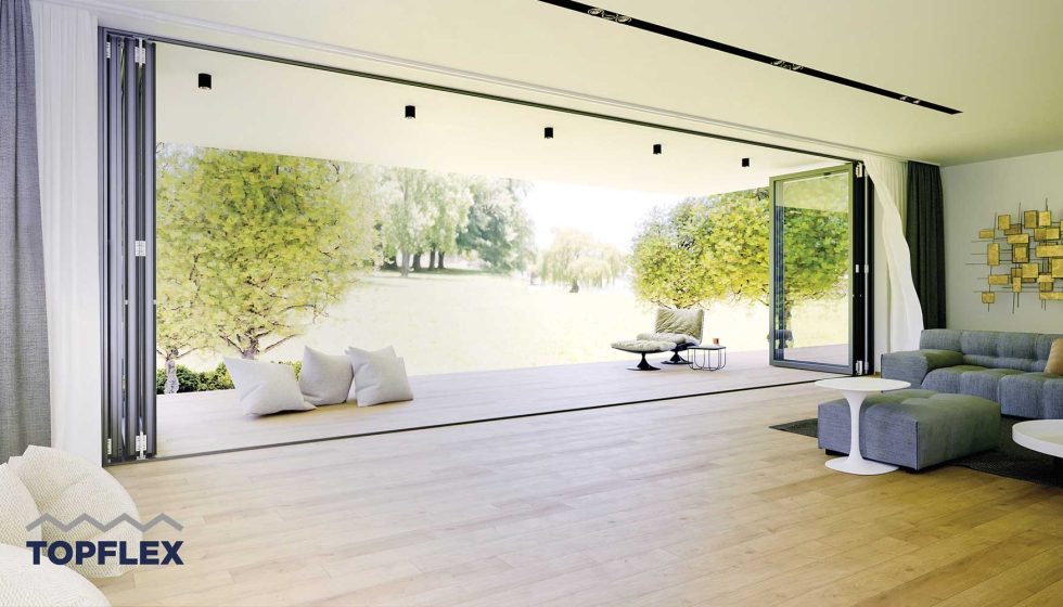 Sistema Topflex, para sistemas plegables con perfiles de aluminio con rotura de puente trmico