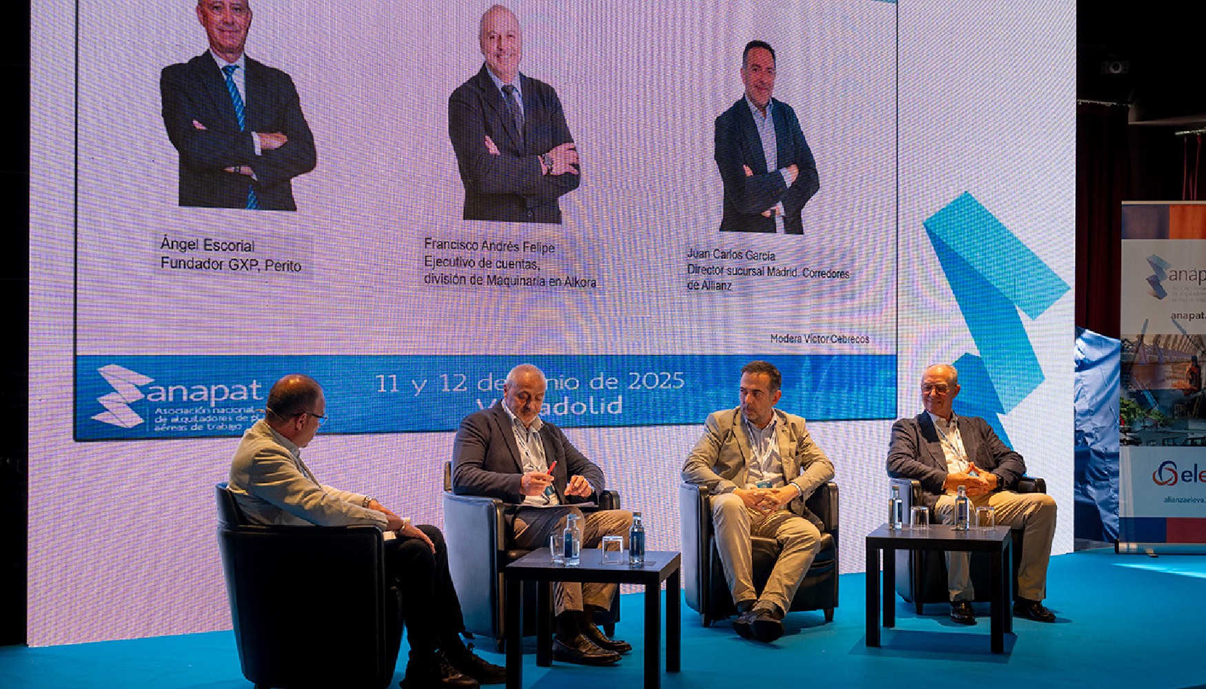 Mesa de seguros. De izquierda a derecha: Vctor Cebrecos (Anapat), Francisco Andrs (Alkora EBS), Juan Carlos Garca (Allianz) y ngel Escorial (GXP)...