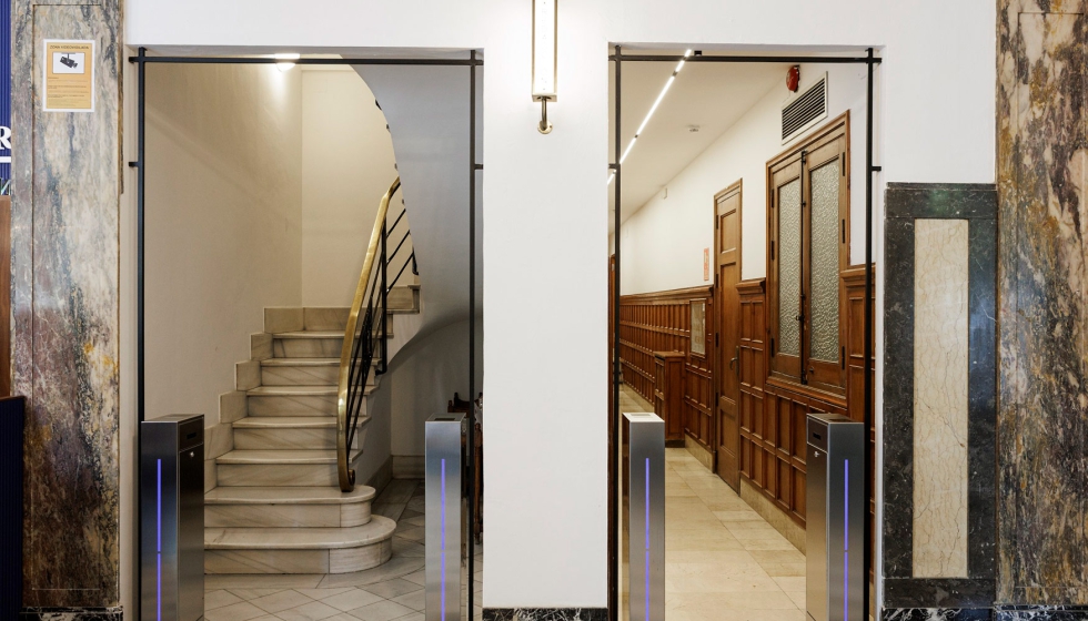 Zona de acceso a la redacci�n del peri�dico