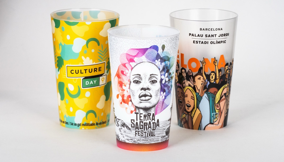 Vasos reutilizables fabricados por Encore!