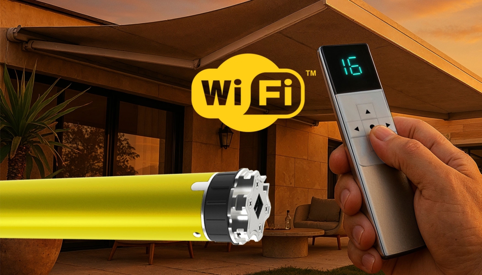 Motor Tubular va radio AM45 Plus FSK WiFi de A-OK