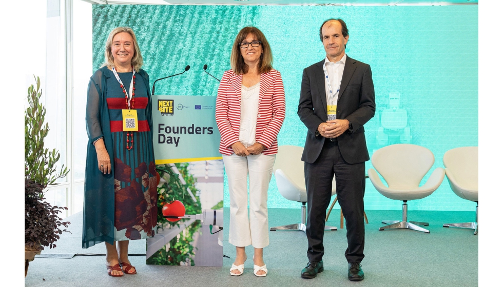 De izqda a dcha: Begoa Prez Villarreal (EIT Food), Amaia Barredo (Gobierno Vasco) y Joseba Mariezkurrena (Diputacin Foral de Bizkaia)...