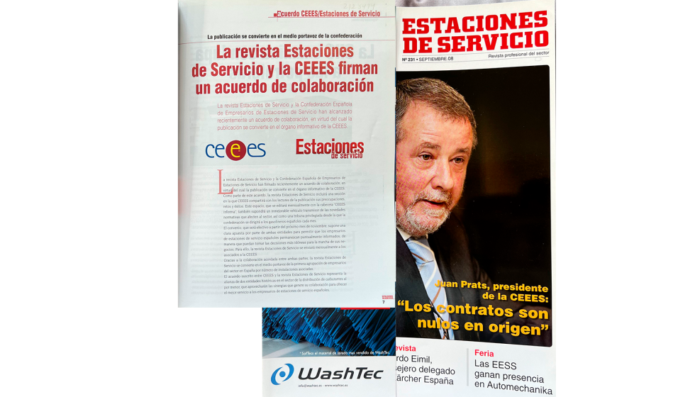 En septiembre de 2008, comenz su colaboracin con la Confederacin Espaola de Empresarios de Estaciones de Servicio (CEEES)...