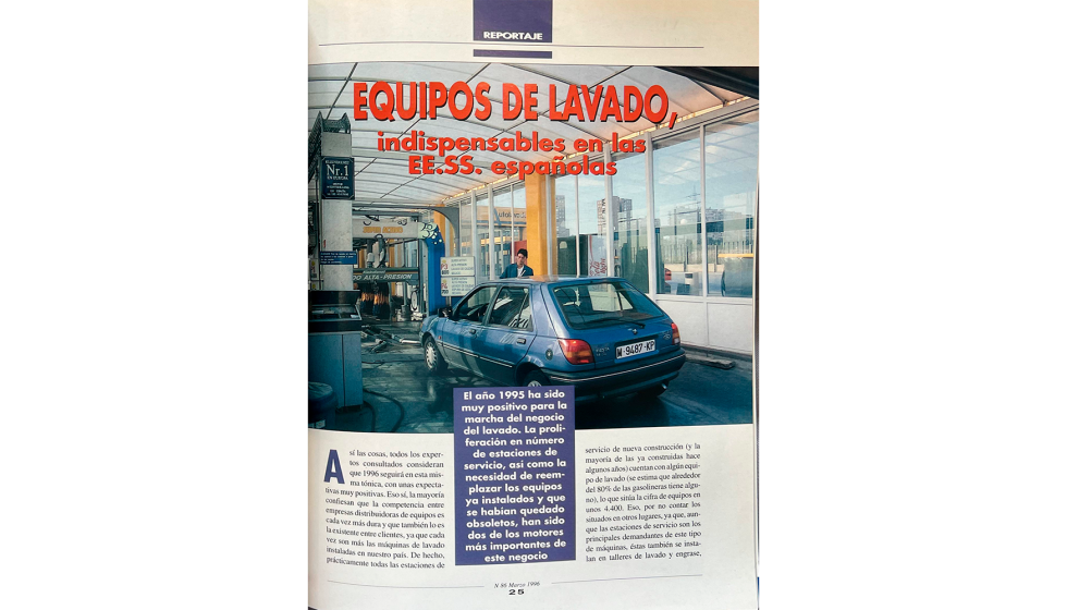 "En mayo de 1996, se estimaba que el 80 % de las gasolineras contaban con sistemas de lavado de vehculos"...