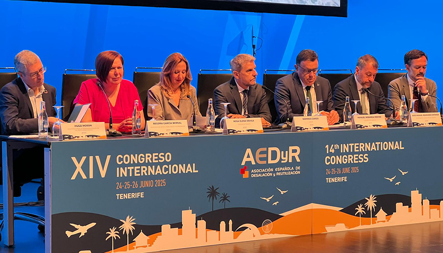 Hugo Mor�n (primero por la izquierda) subray� que los recursos �no convencionales� han pasado �de ser soluciones marginales a convertirse en piezas...