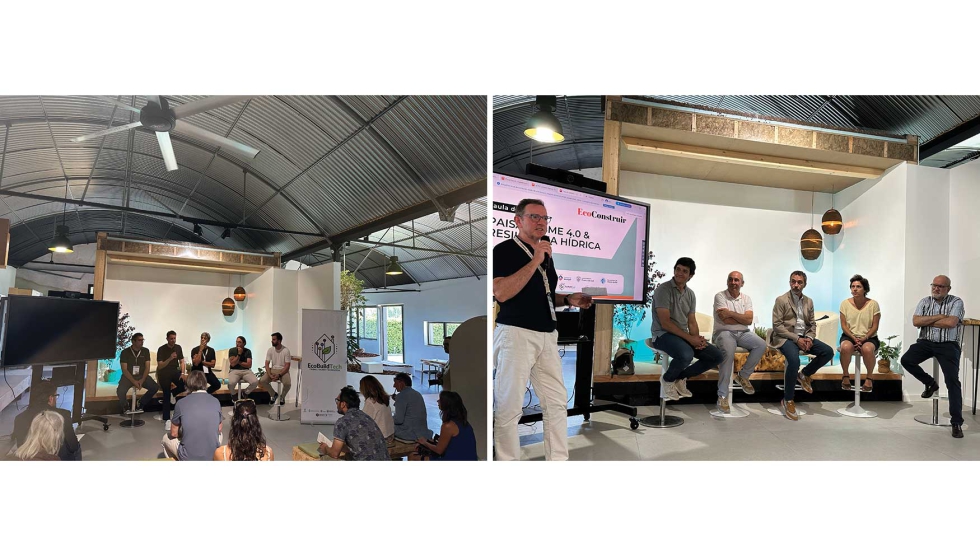 Dos instantneas de algunas de las conferencias y mesas redondas que se organizaron en el marco de la feria