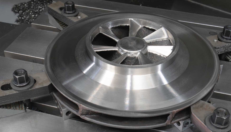 La estrategia Radial 360 de Meltio y los soportes personalizados permitieron fabricar geometr�as complejas sin moldes...