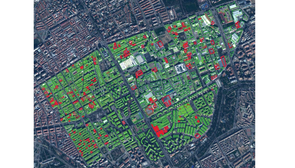 Detalle de una de las im�genes por sat�lite que se emplear�n en el proyecto para localizar y retirar viviendas con amianto antes de 2028 en Baleares...