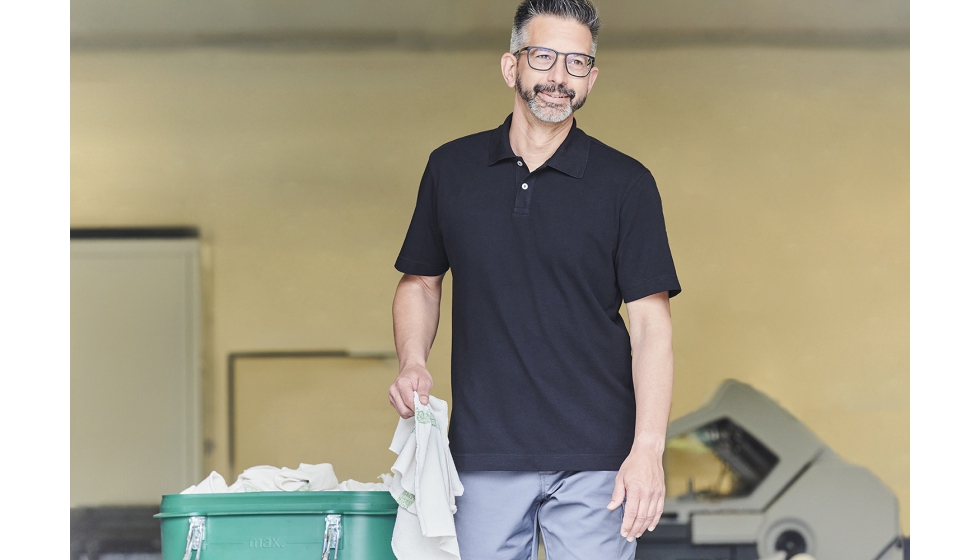 Los paos de limpieza reutilizables pueden lavarse hasta 50 veces. Foto: Mewa