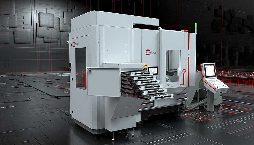 Sistema robotizado RS 05-2 adaptado a un centro de mecanizado de 5 ejes