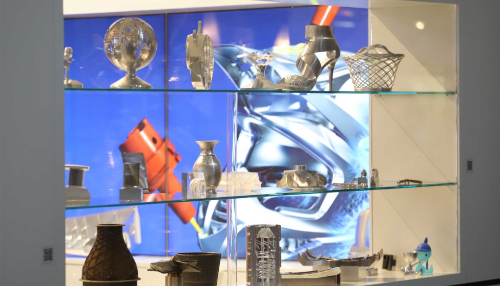 Con sus ejemplos de mecanizado, Open Mind da vida a las tecnologas CAD/CAM en las ferias. Foto: Open Mind. www.openmind-tech...