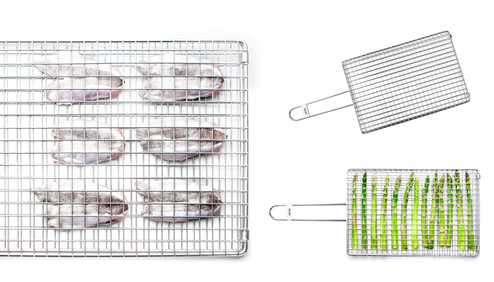 Parrilla doble kokotxas, esp�rragos y vieiras. Ref. 770400