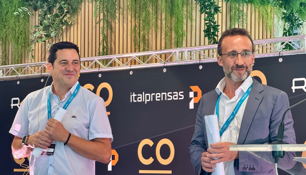 Urko Aramburu, director general de Italprensas y Rafael Ortega, CEO de Raorsa durante su intervenci�n