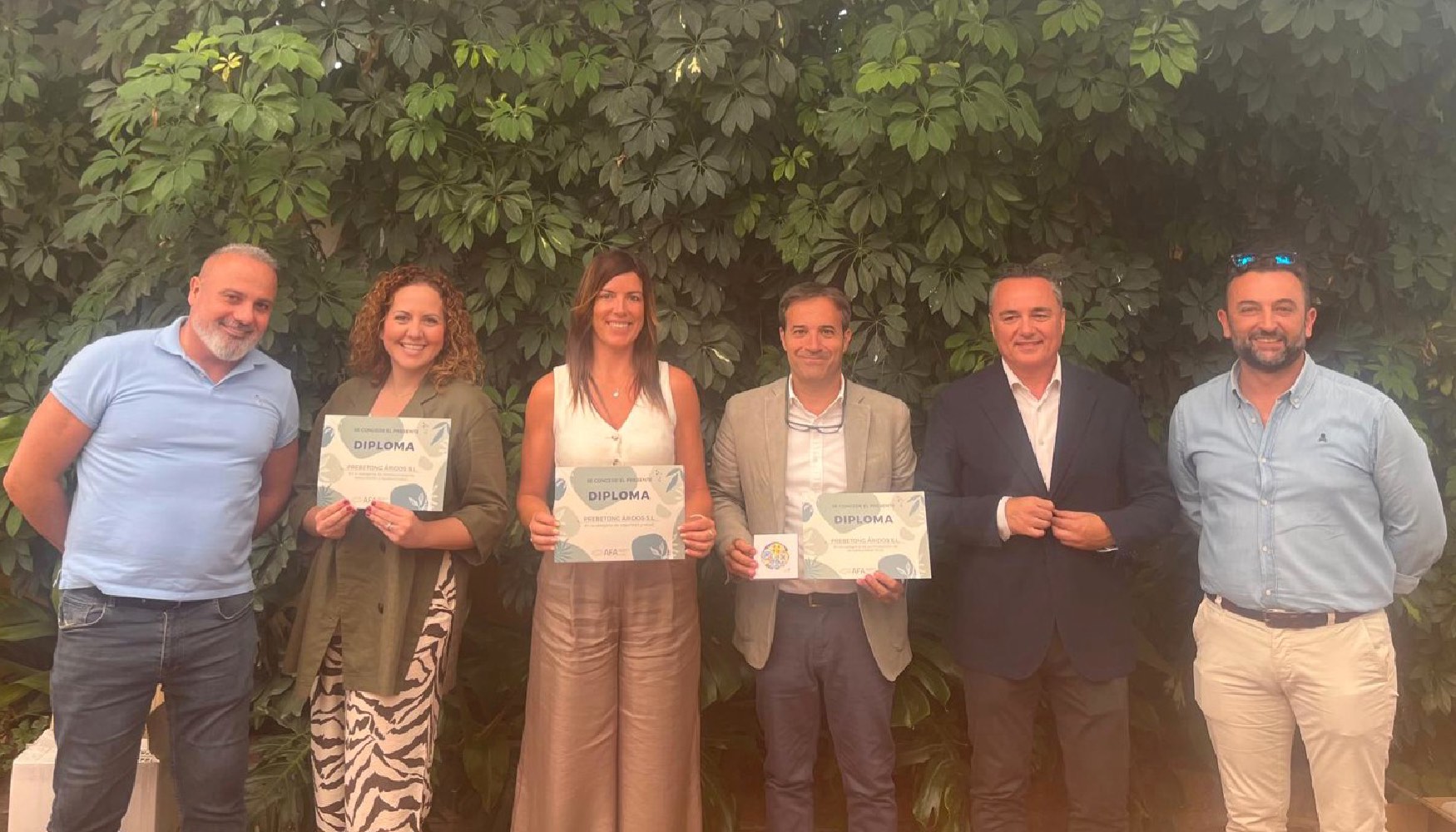 Acto de entrega de los reconocimientos a los responsables de Prebetong �ridos