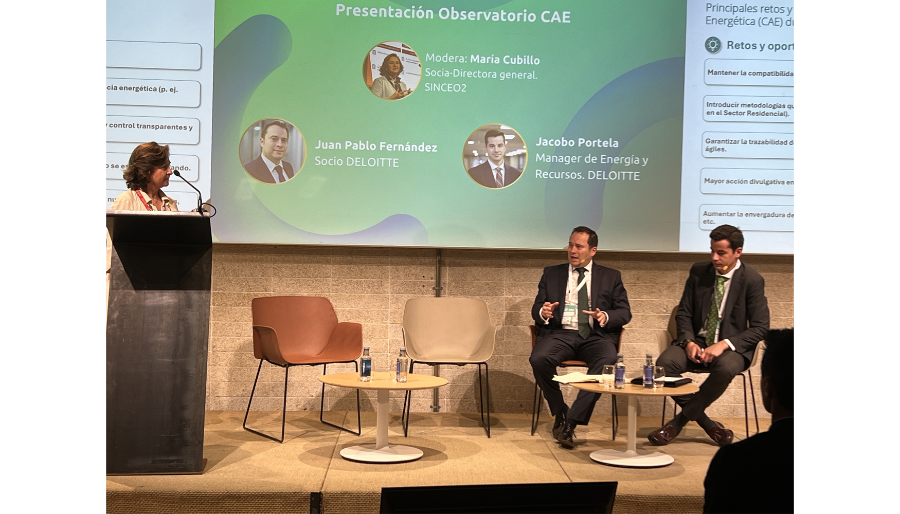 Juan Pablo Fern�ndez y Jacobo Portela, representantes de Deloitte, mostraron los principales datos del Observatorio CAE...