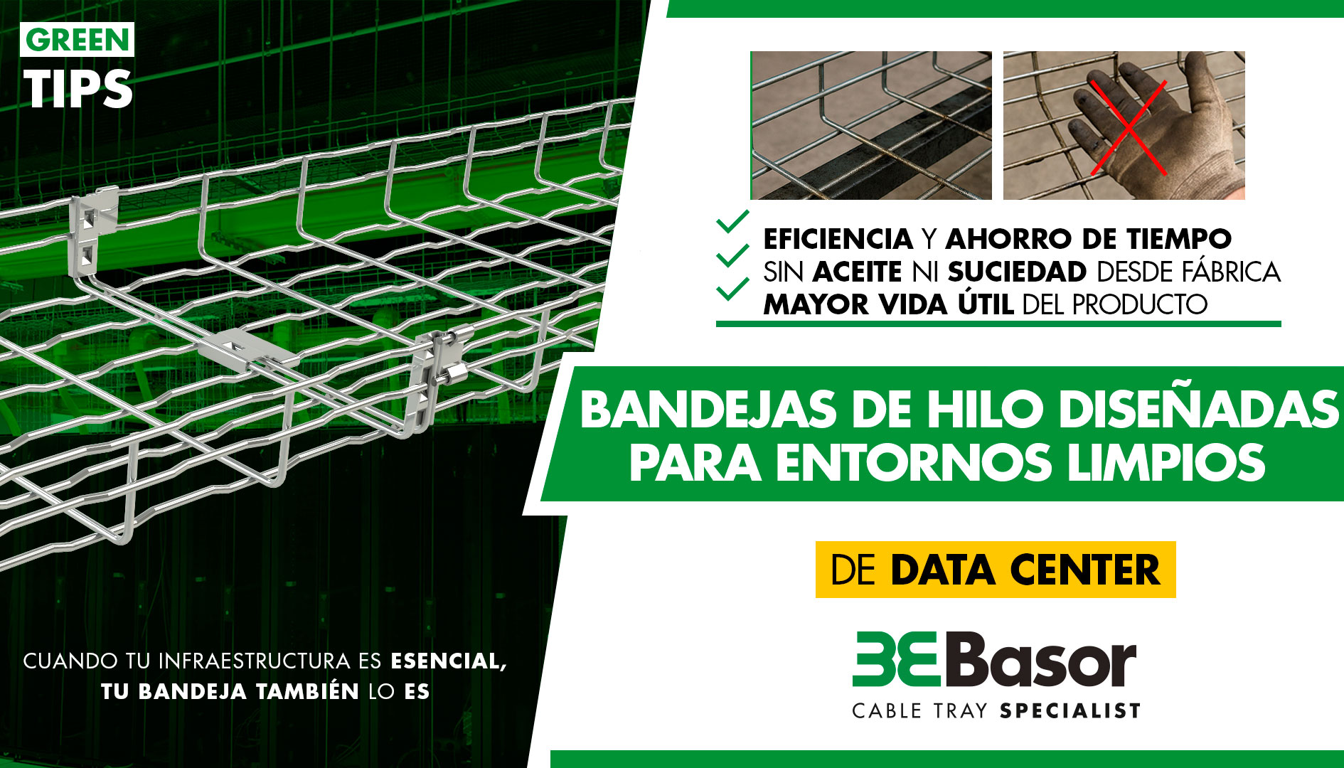 Foto de Basor Electric refuerza la seguridad de los Data Centers con bandejas de hilo optimizadas