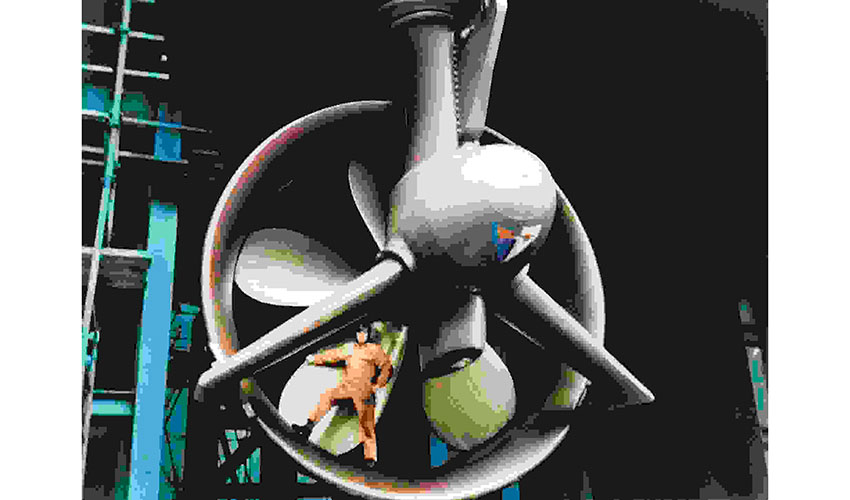 SRP 4500, v�ase el hito de 1986. Fuente Schottel