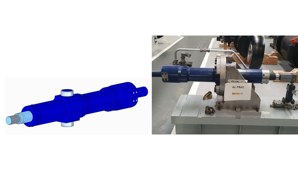 Figura 9. Cilindro demostrador montado (con vstago sin recubrir)