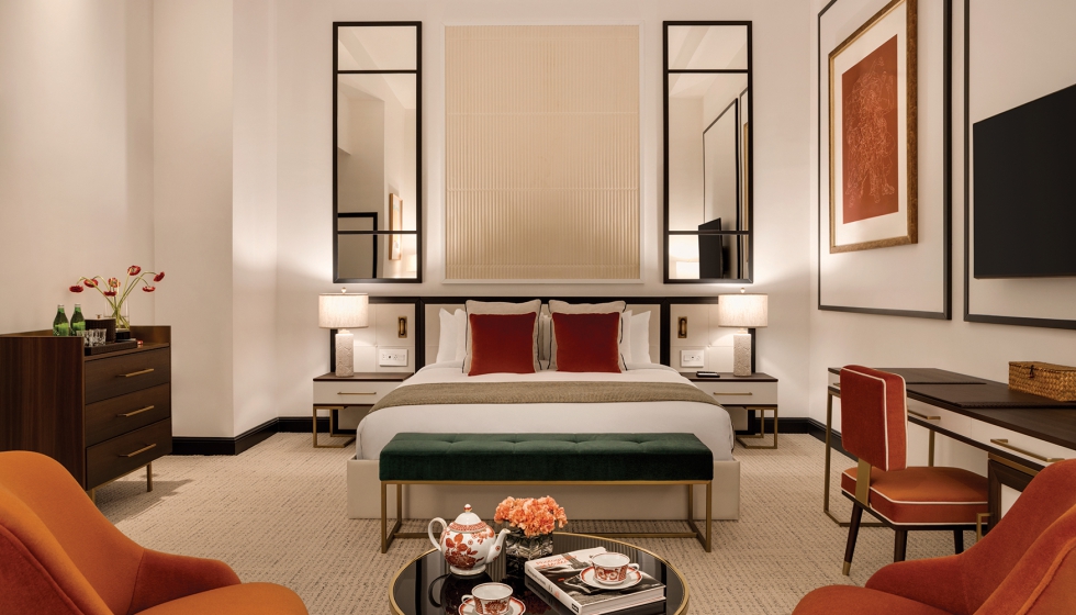 Una de las elegantes suites que se ubican en The Chemists� Club Hotel en Nueva York, dise�o de Ilmiodesign