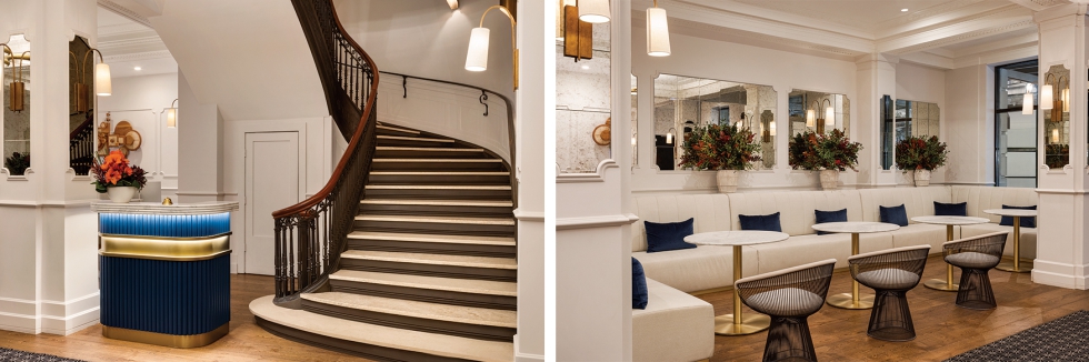 Dos instant�neas de las �reas comunes de este sofisticado hotel que mantiene su esencia hist�rica