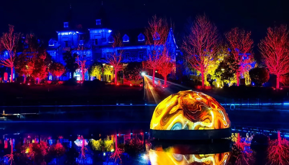 Narrativa visual de la experiencia inmersiva en Huabohui (China) con proyectores Christie