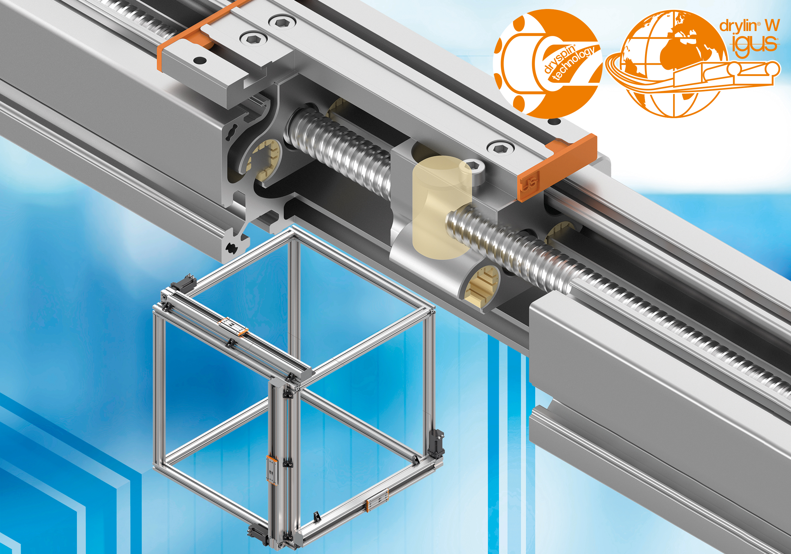Montaje rpido: actuador lineal drylin SLX para cargas de hasta 600 kg