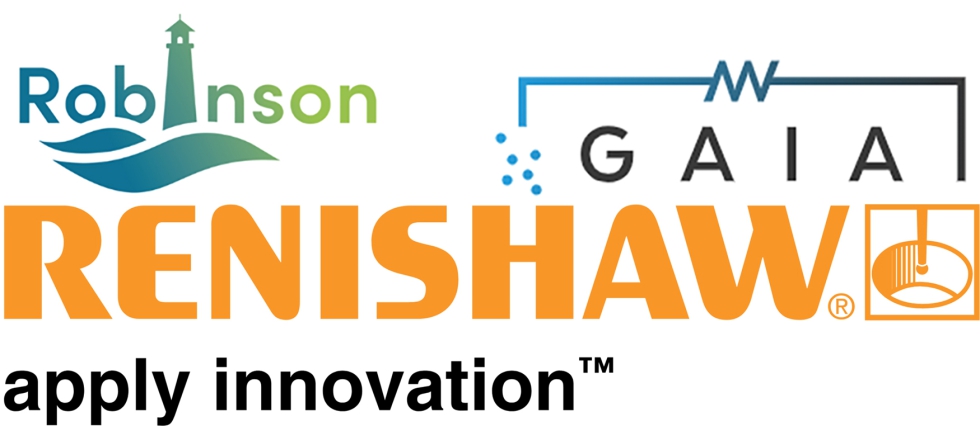 Ilustraci�n 2. Logos de los proyectos Robinson y Gaia. Renishaw fabricante de la tecnolog�a LPBF