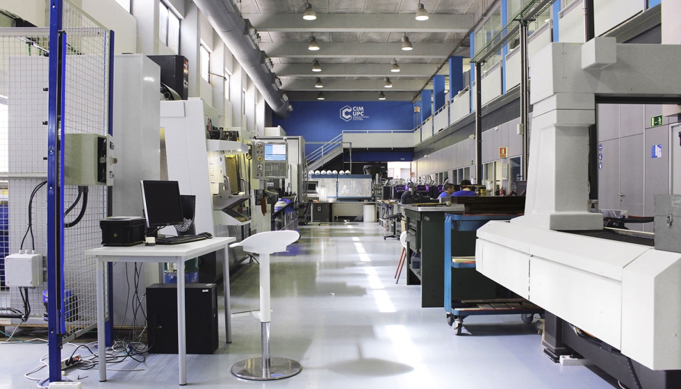 Planta de producci�n de CIM UPC, que juega un papel activo en programas de investigaci�n europeos, estatales, nacionales...