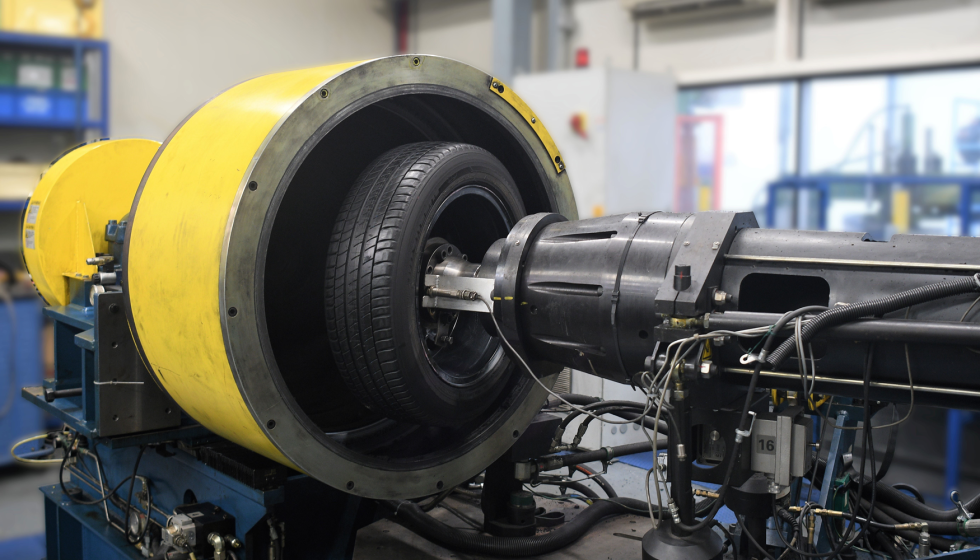 Ensayo de fatiga de una llanta para vehculo elctrico. Proyecto Steel4Fatigue. Foto: CLN Group