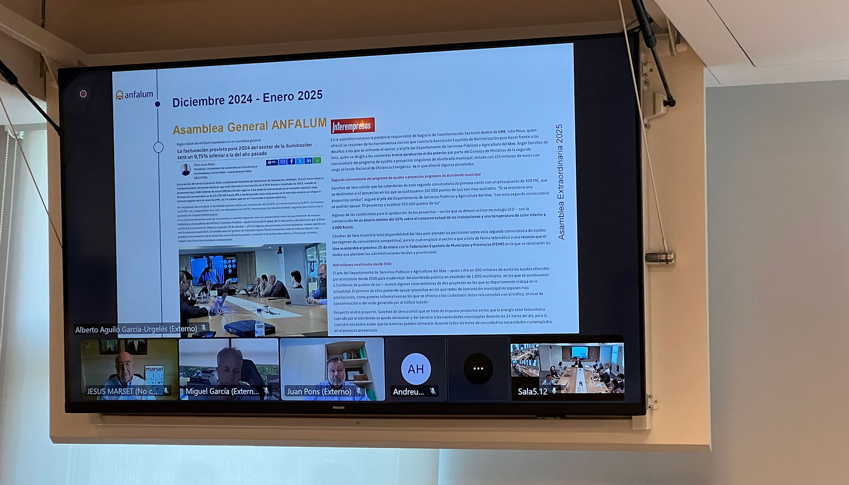En la asamblea se analizan todas las acciones desarrolladas por Anfalum, tambi�n las realizadas en el terreno de la comunicaci�n...