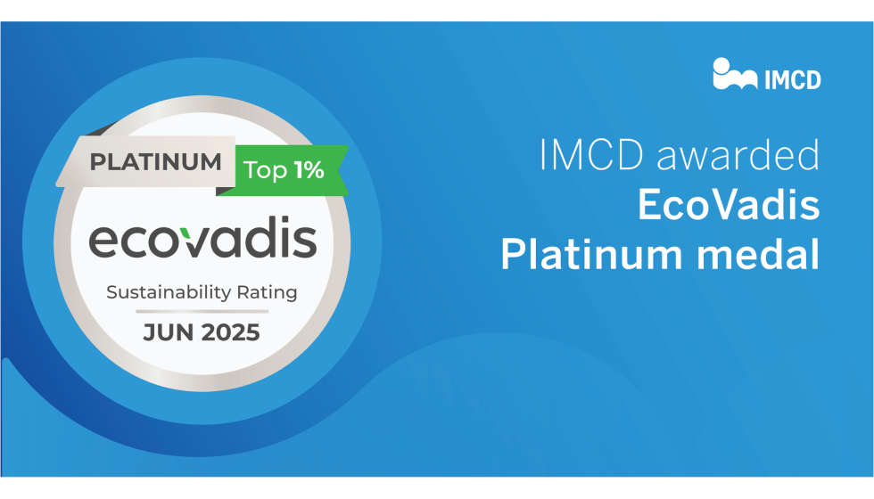IMCD galardonada con la medalla de platino de EcoVadis (Foto: IMCD)