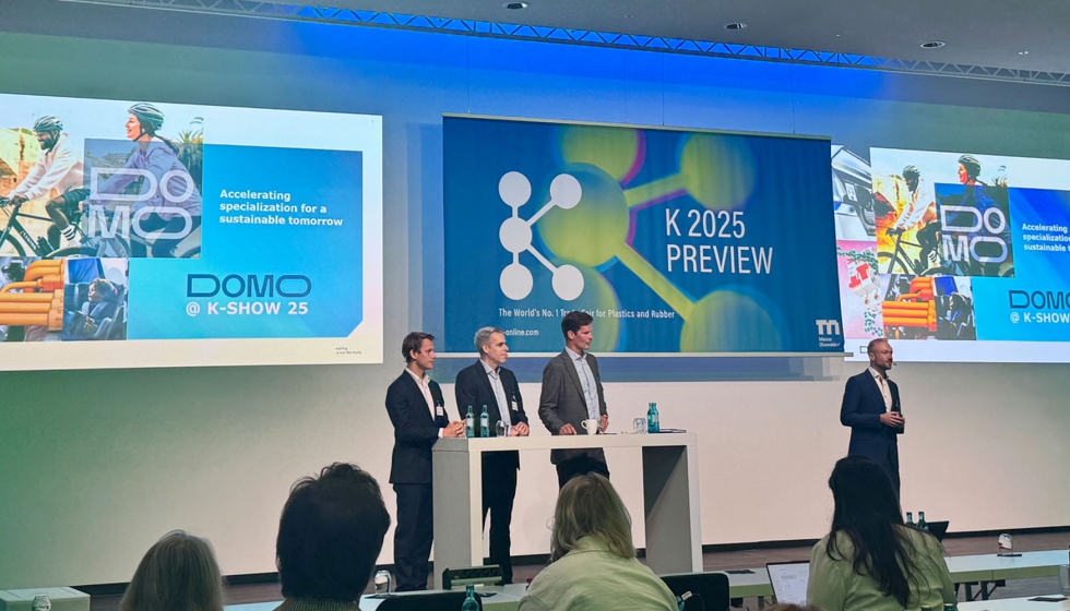 Apresentao da Domo Chemicals na conferncia de apresentao da K 2025, realizada em junho, em Dsseldorf