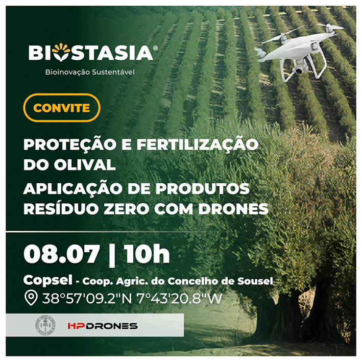 Foto de Biostasia aplica produtos de resduo zero com drones em Olival