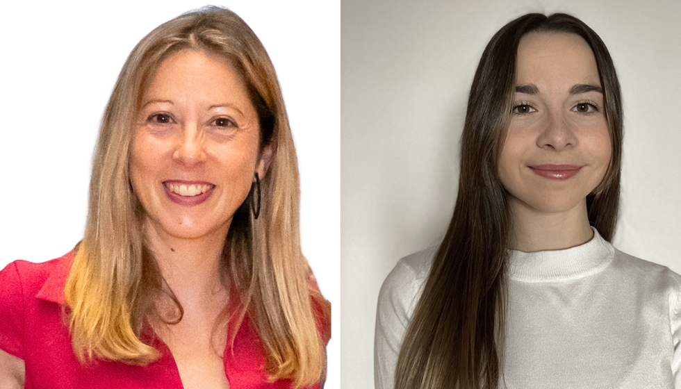 Cristina Monge Frontian, secretaria general AVEP y Ftima Snchez Garca- Dpto. Comercio Exterior AVEP