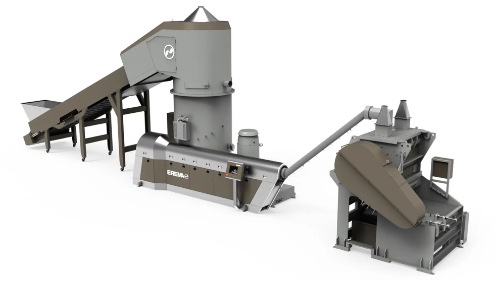 El nuevo sistema Agglorema de Erema procesa residuos plsticos altamente contaminados a gran escala para producir aglomerados vertibles con una alta...