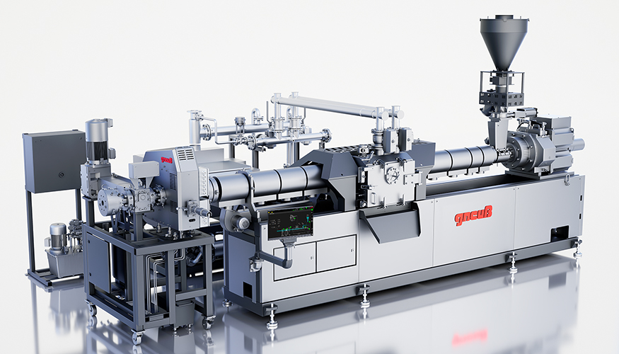 Lnea de reciclaje OMNI MRS110 con RSFgenius 90 y sistema de vaco que se exhibir en la feria K antes de su envo a Argentina para la produccin de...