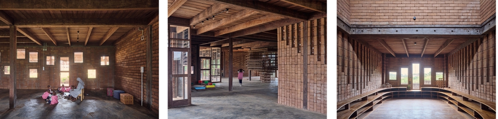 Distintos espacios del edificio donde predominan las maderas locales como el iroko, el sapeli, el doucier o el mouvingui. Fotos: Adri� Goula...